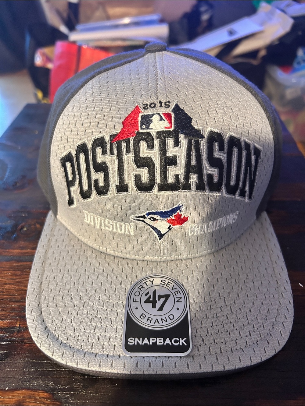 47 Brand Black Snapback Hat with White Logo